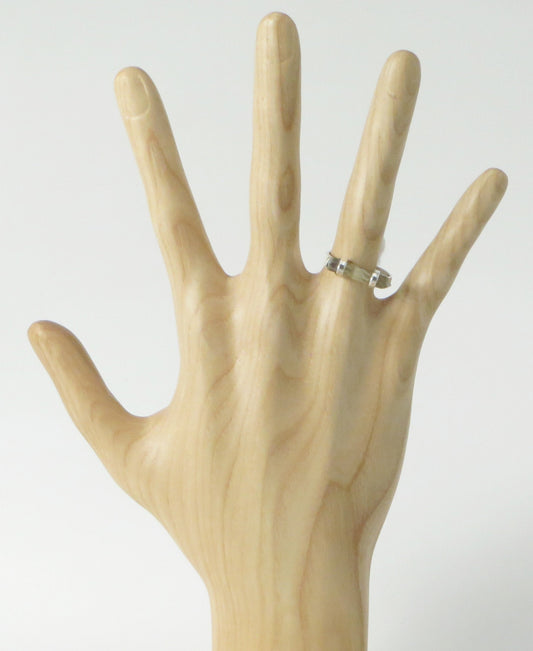 Quartz Crystal Ring Size 7 Peru 950 Silver Sacred Valley RJV9