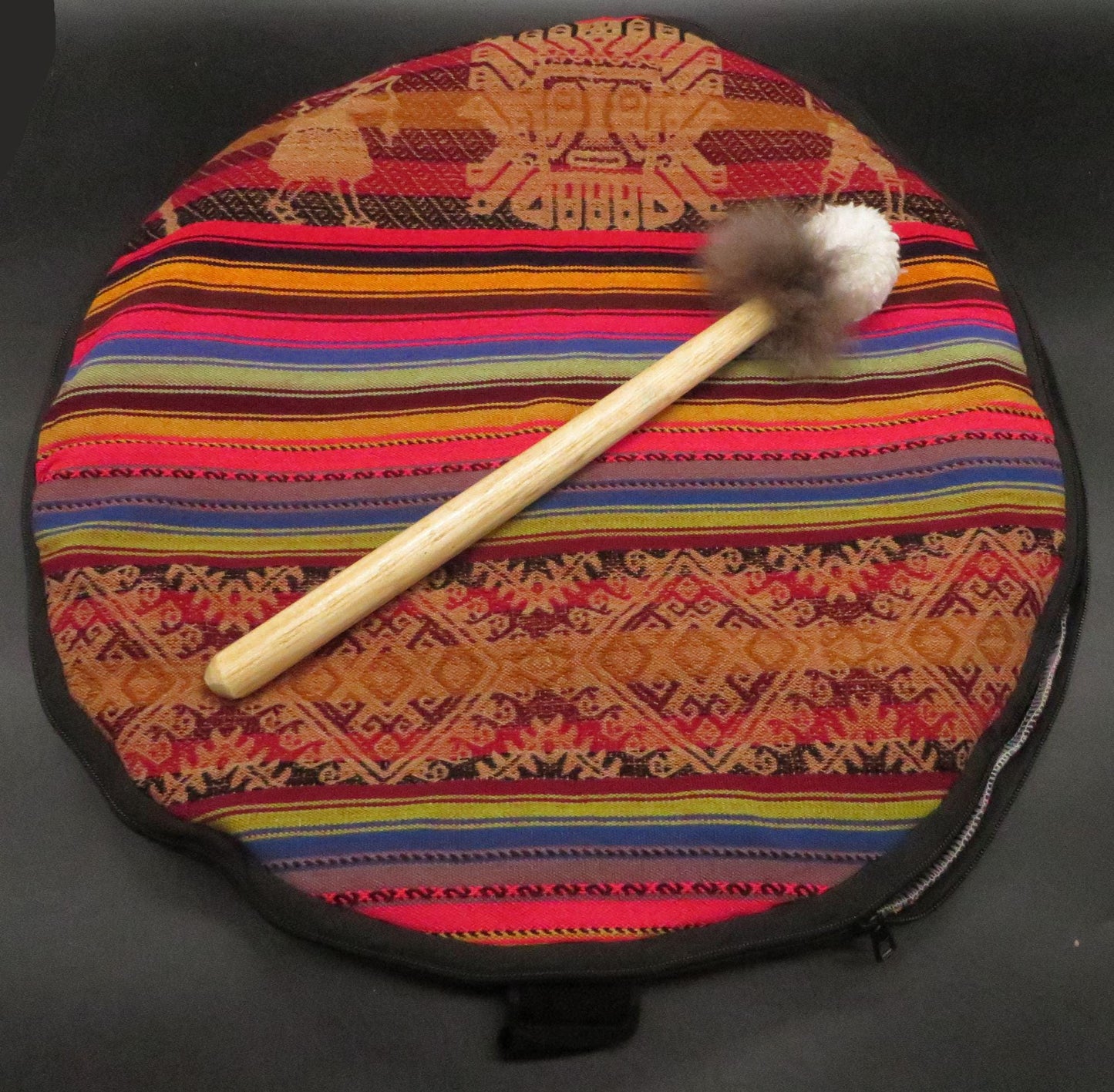 Shaman Drum Hand Made and Hand Painted Eagle Made in Sacred Valley Peru