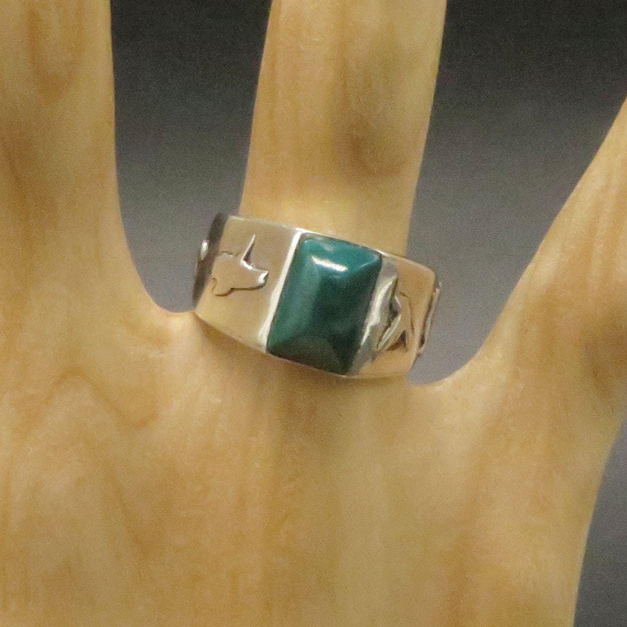 Jaguar Hummingbird Condor Snake Ring Size 6 1/2 Peru 950 Silver with Stone Sacred Valley RJVB26