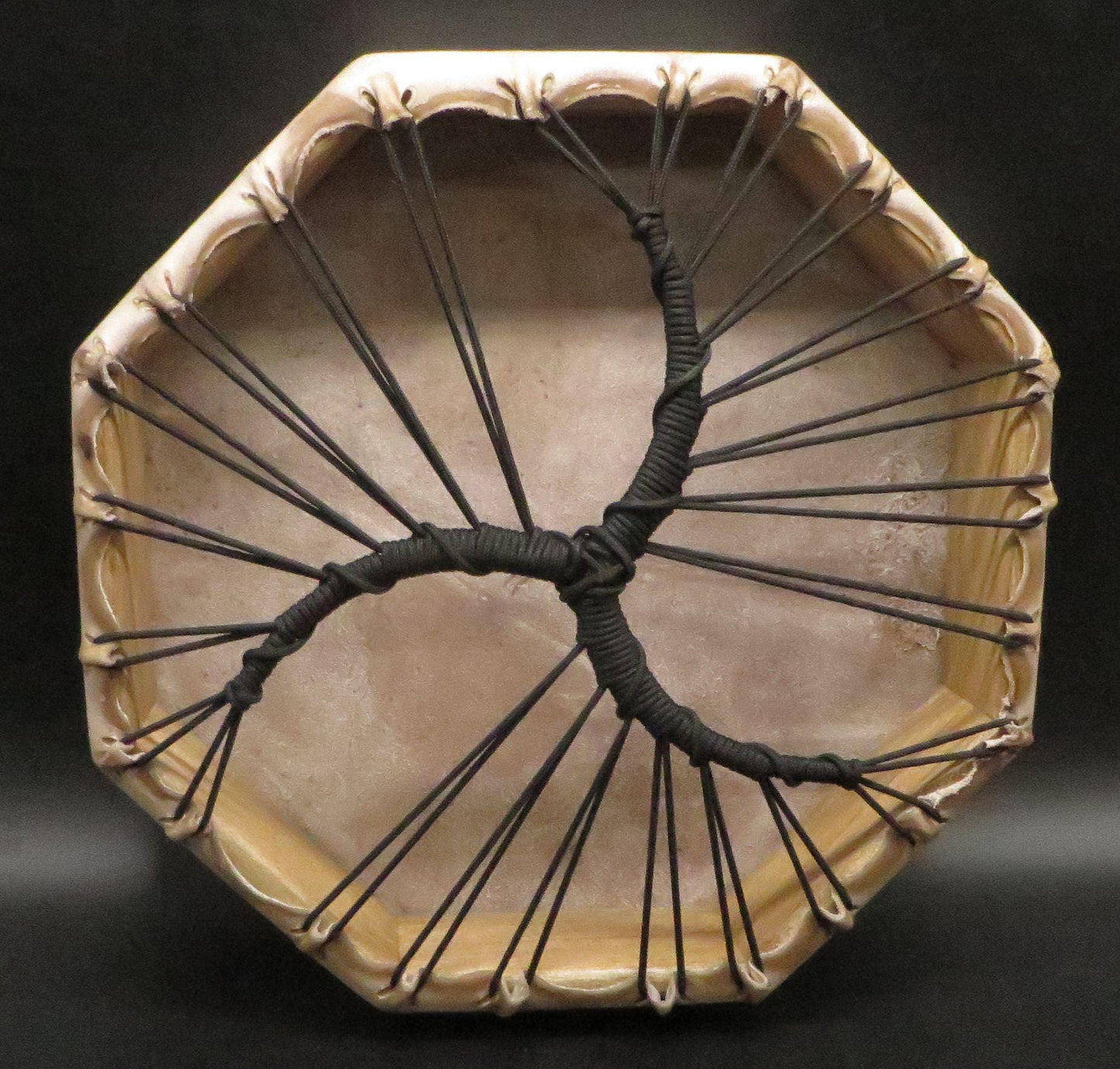 Shaman Drum Hand Made and Hand Painted Jaguar Shaman Hummingbird Made in Sacred Valley Peru
