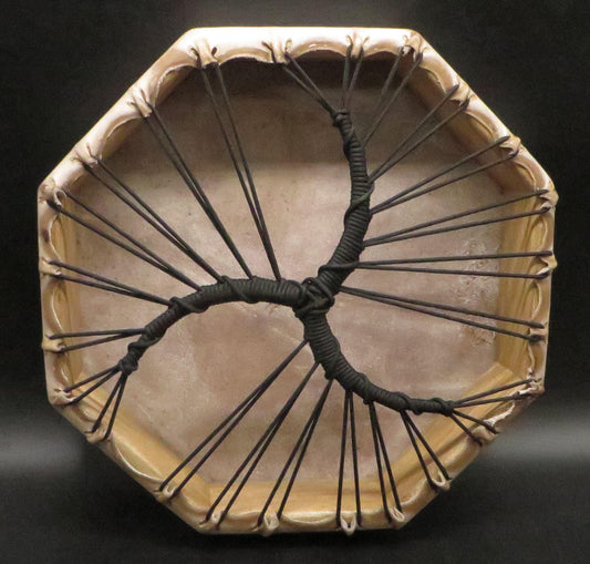 Shaman Drum Hand Made and Hand Painted Jaguar Shaman Hummingbird Made in Sacred Valley Peru
