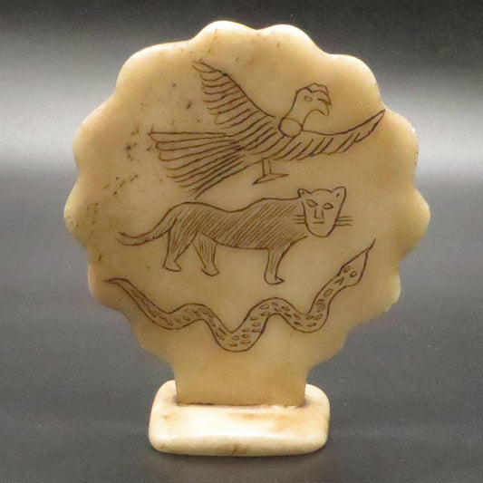 Alabaster Carving Inca Calendar hand carved Caliza stone Sacred Valley Peru
