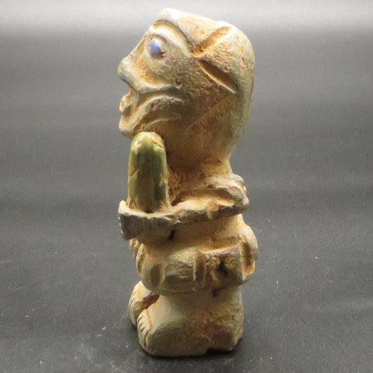 Stone carving San Pedro Huachuma Shaman hand crafted Sacred Valley Peru P24-16