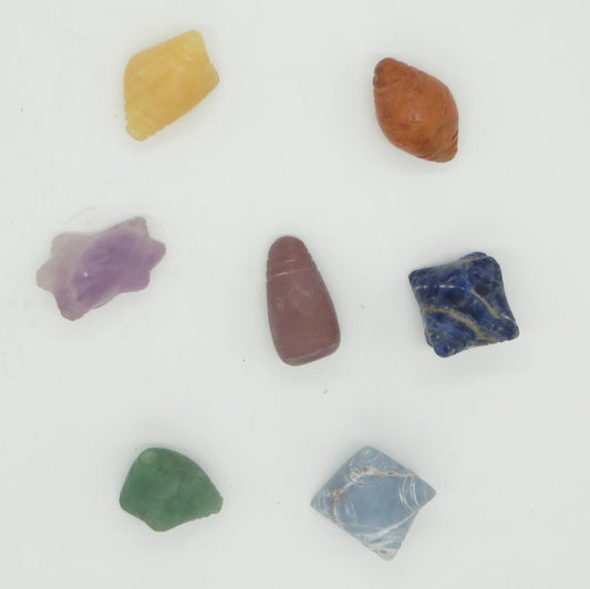 Peruvian 7 Chakras Chumpi Khuya Apu Stones Set of 7 hand crafted Sacred Valley CS303