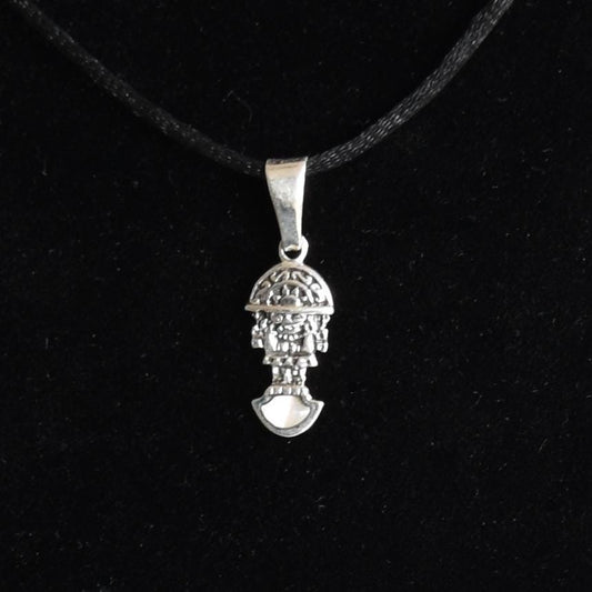 Tumi Pendant Peru 950 Silver and Abalone Inlay Sacred Valley PJVB33