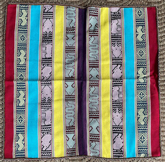 Chinchero Mestana Mesa Altar Ritual Cloth Handwoven on loom Andean Textile Sacred Valley Peru PF20238