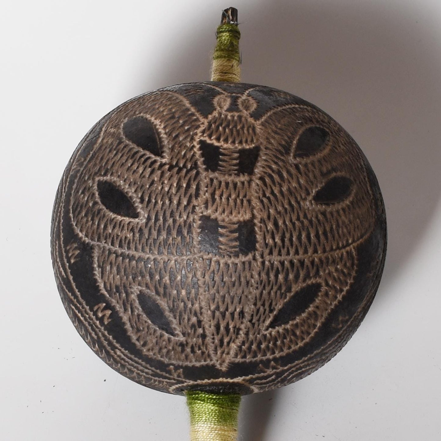 Large Shipibo Ceremonial Rattle Butterfly Handcrafted in Amazon Region Peru R52510