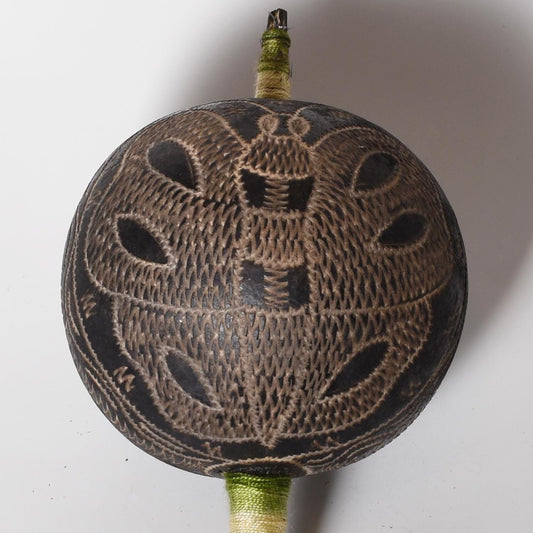 Large Shipibo Ceremonial Rattle Butterfly Handcrafted in Amazon Region Peru R52510
