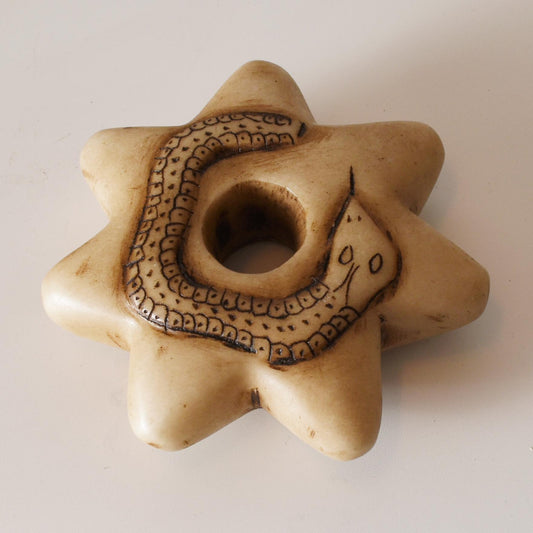 Star Shaped Peruvian Pi Stone Macana Snake Coca Leaves Sun Moon hand crafted Caliza Stone Sacred Valley 52519