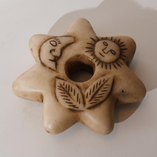 Star Shaped Peruvian Pi Stone Macana Snake Coca Leaves Sun Moon hand crafted Caliza Stone Sacred Valley 52519