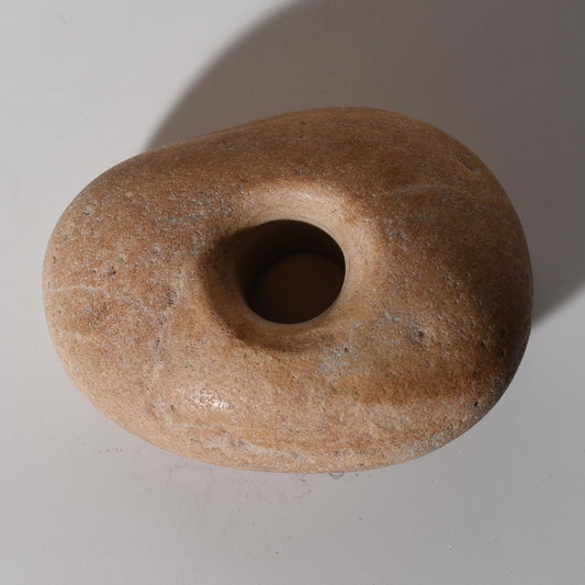 Peruvian Pi Stone Donut Stone hand crafted Sacred Valley P52534