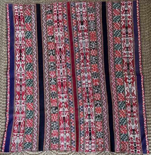 Vintage Large Q'ero Mestana Mesa Altar Ritual Cloth Handwoven on loom Andean Textile Sacred Valley Peru 52502