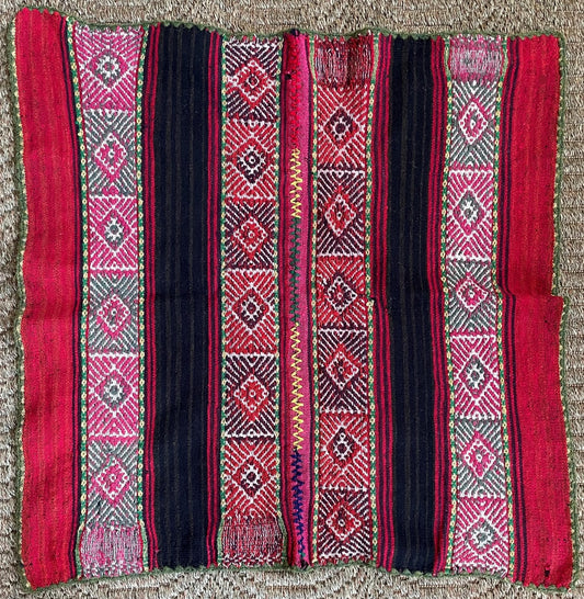 Vintage Q'ero Mestana Mesa Altar Ritual Cloth Handwoven on Loom Andean Textile Sacred Valley Peru X01