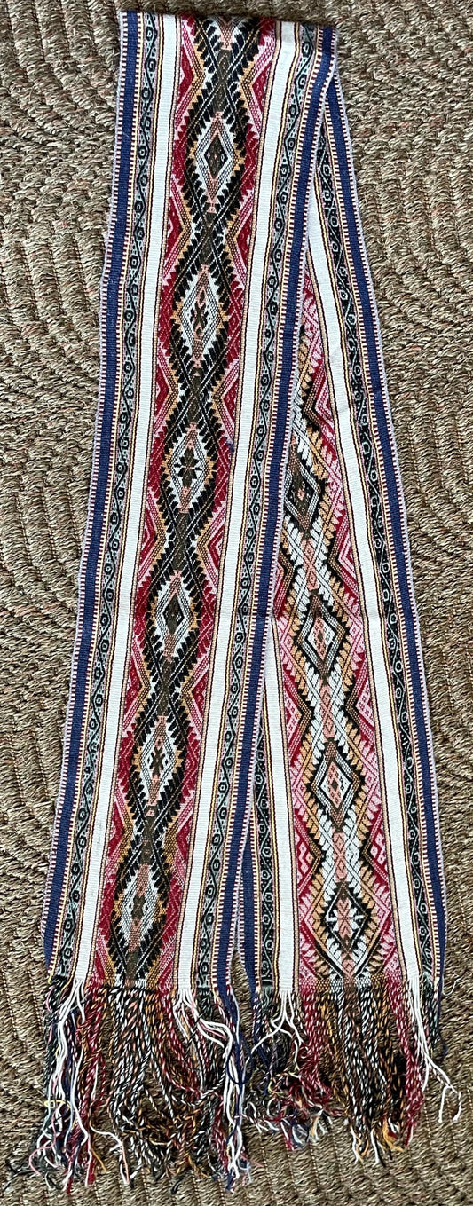 Chinchero Hand Woven Alpaca Scarf Sacred Valley Peru 6.5 x 76 SC1