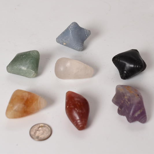 Peruvian 7 Chakras Chumpi Khuya Apu Stones Set of 7 hand crafted Sacred Valley CS52509