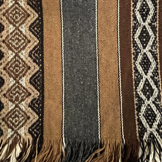 Peruvian Shaman Poncho Hand Woven Alpaca Blend Sacred Valley Peru P2305