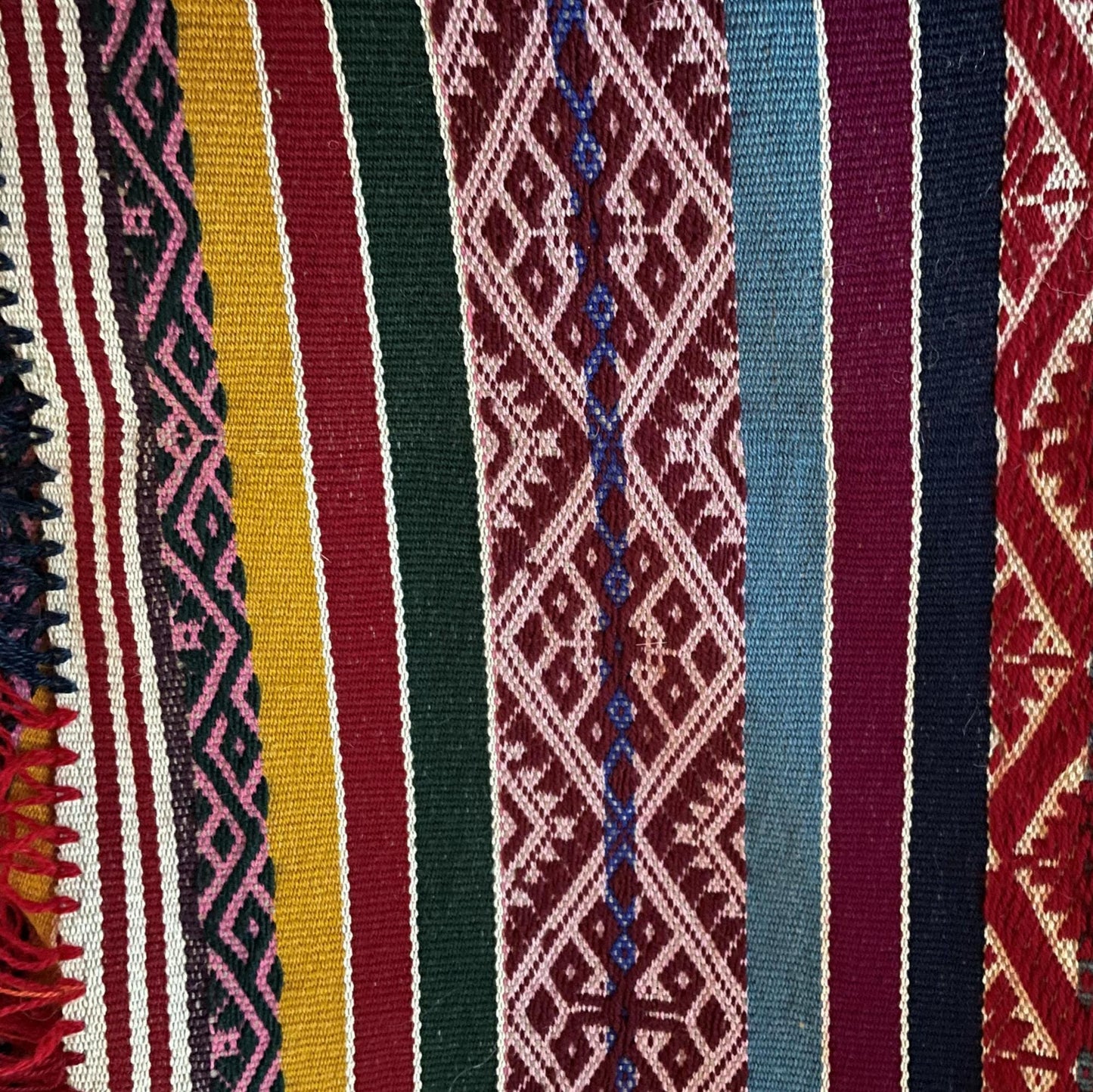 Peruvian Shaman Poncho Hand Woven Alpaca Blend Sacred Valley Peru P2308