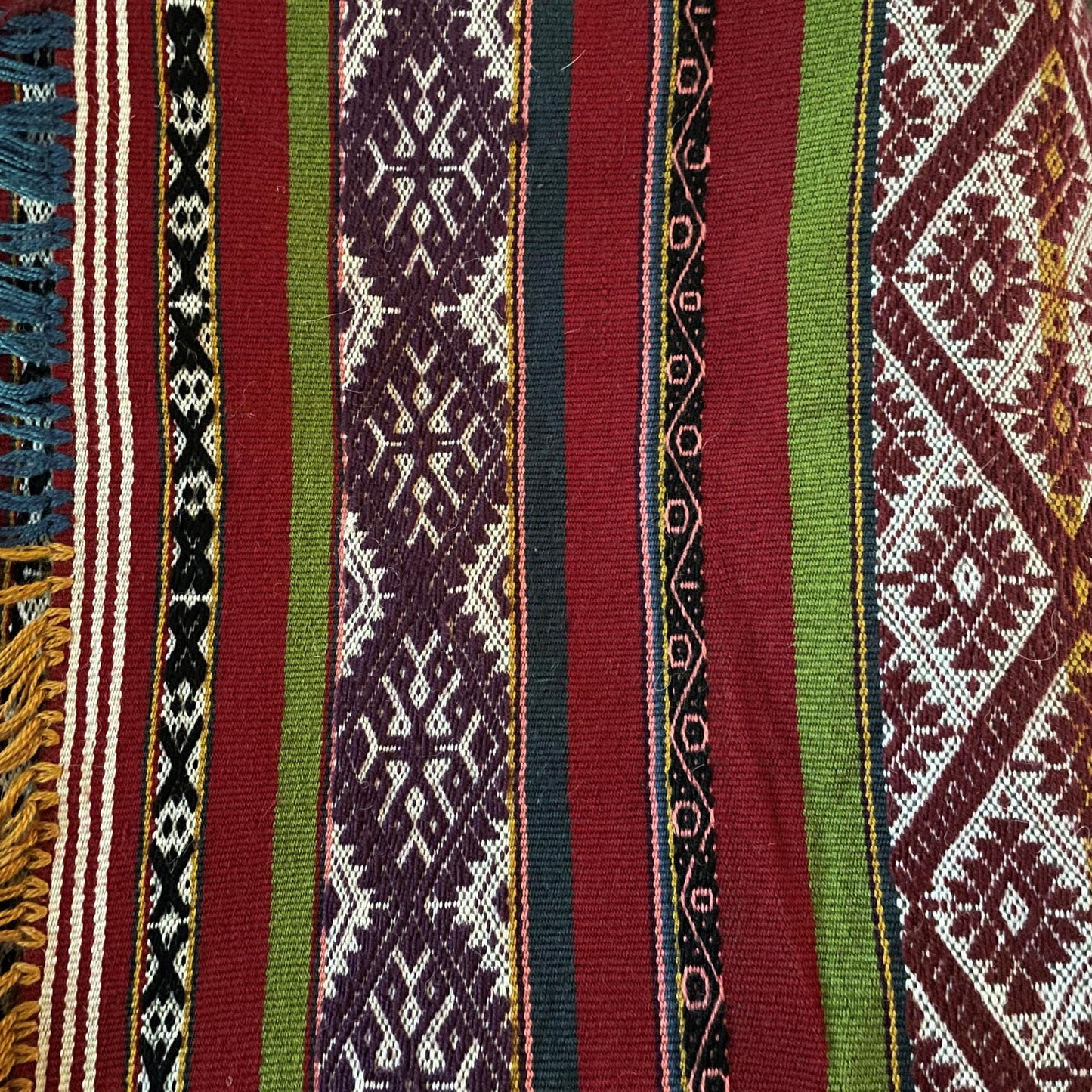Peruvian Shaman Poncho Hand Woven Alpaca Blend Sacred Valley Peru P2309