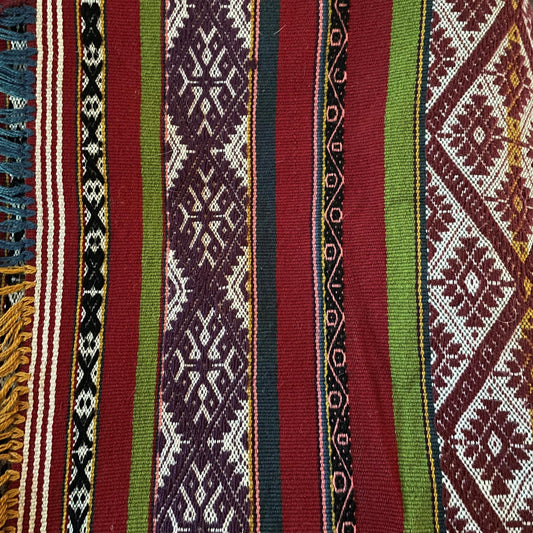 Peruvian Shaman Poncho Hand Woven Alpaca Blend Sacred Valley Peru P2309