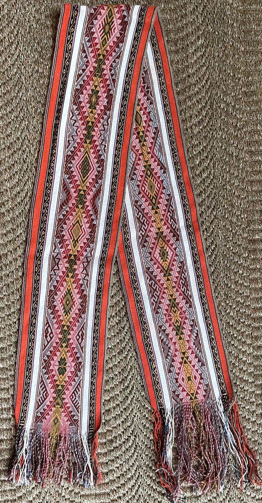 Chinchero Hand Woven Alpaca Scarf Sacred Valley Peru 7 x 80 SC2