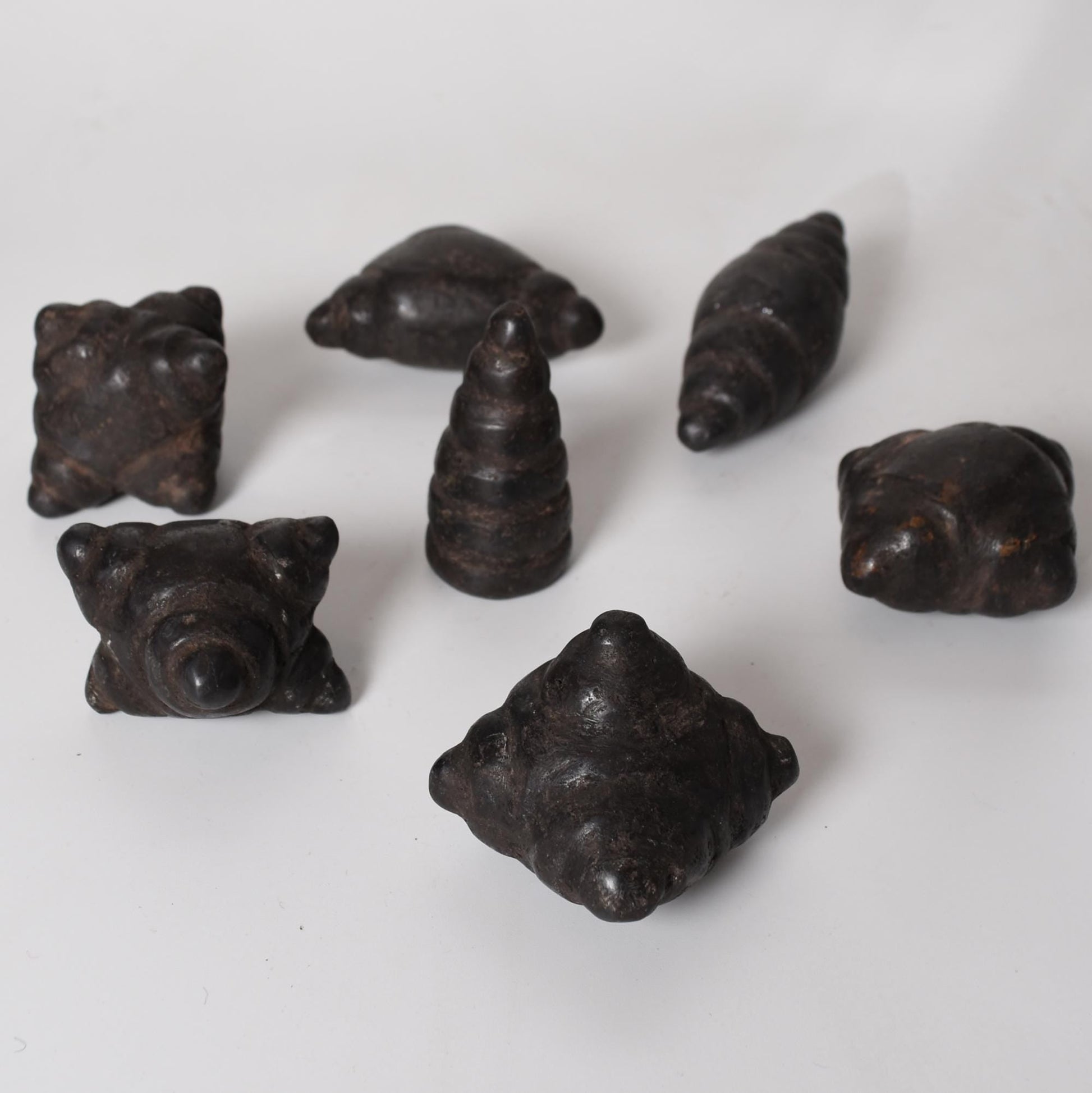 Large Peruvian Chumpi Khuya Apu Stones Set of 7 Jiwaya Meteorite Stone hand crafted Sacred Valley CS52504 - Shaman Things