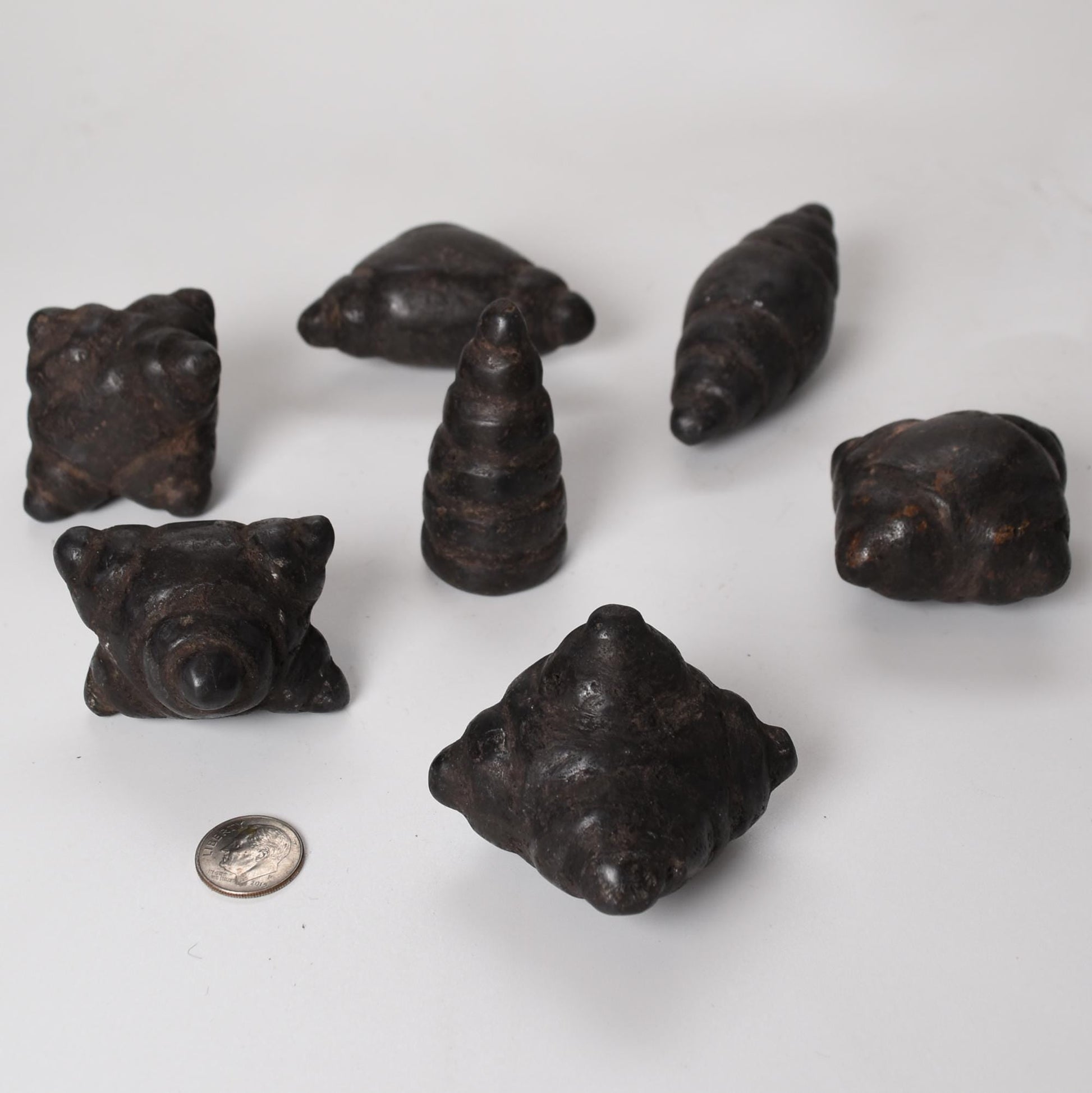 Large Peruvian Chumpi Khuya Apu Stones Set of 7 Jiwaya Meteorite Stone hand crafted Sacred Valley CS52504 - Shaman Things