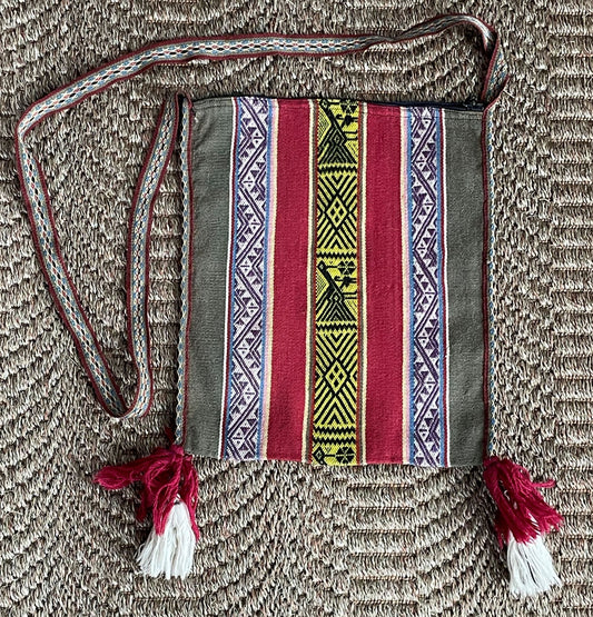 Q'ero Mestana Mesa Cloth Shoulder Bag Handwoven on loom Andean Textile Sacred Valley Peru PF20231