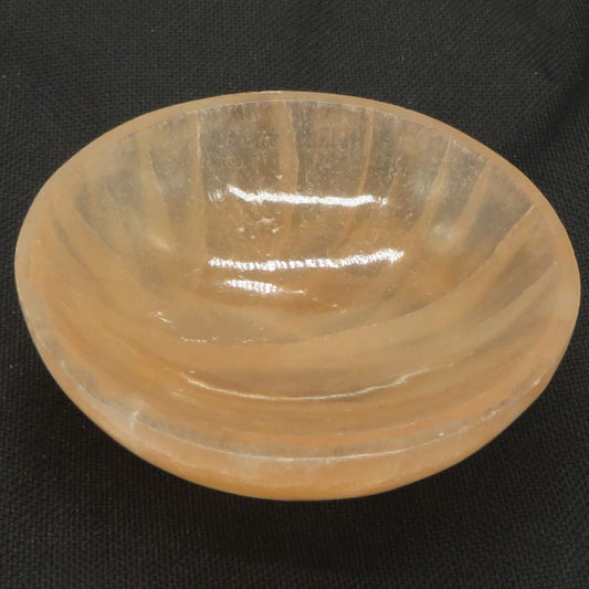 Orange /  Peach Selenite Crystal  Bowl 3.5" to 4"