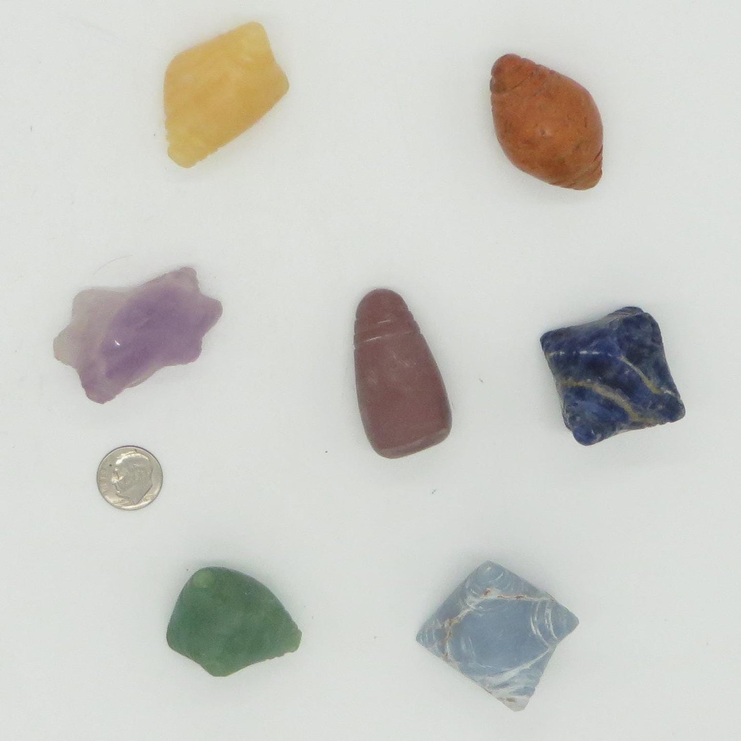 Peruvian 7 Chakras Chumpi Khuya Apu Stones Set of 7 hand crafted Sacred Valley CS303 - Shaman Things