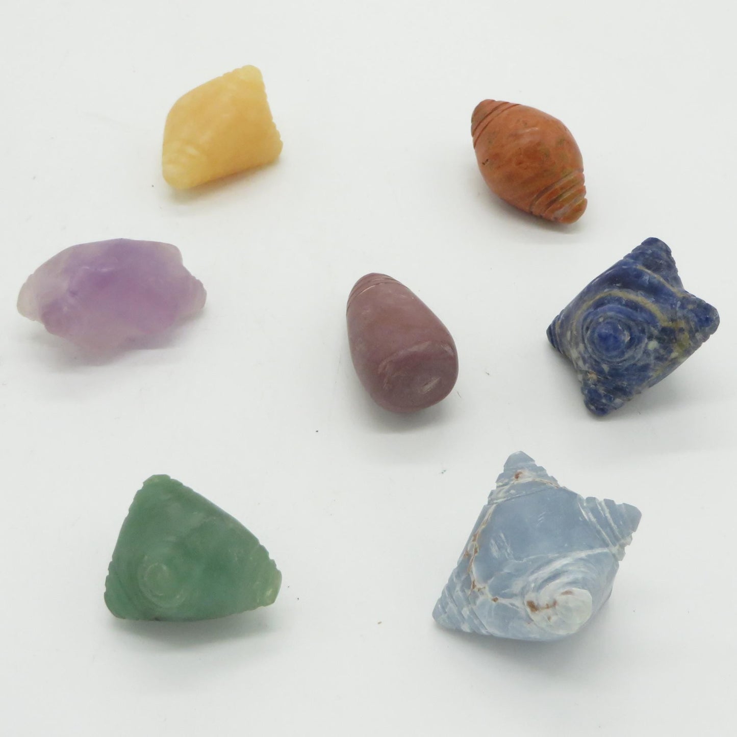 Peruvian 7 Chakras Chumpi Khuya Apu Stones Set of 7 hand crafted Sacred Valley CS303 - Shaman Things