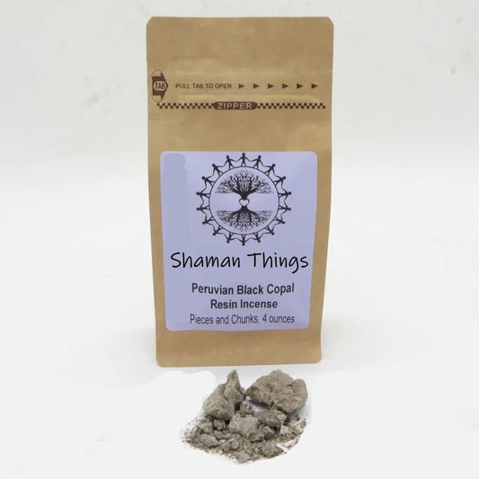 Peruvian Black Copal Resin Incense Four Ounces - Shaman Things