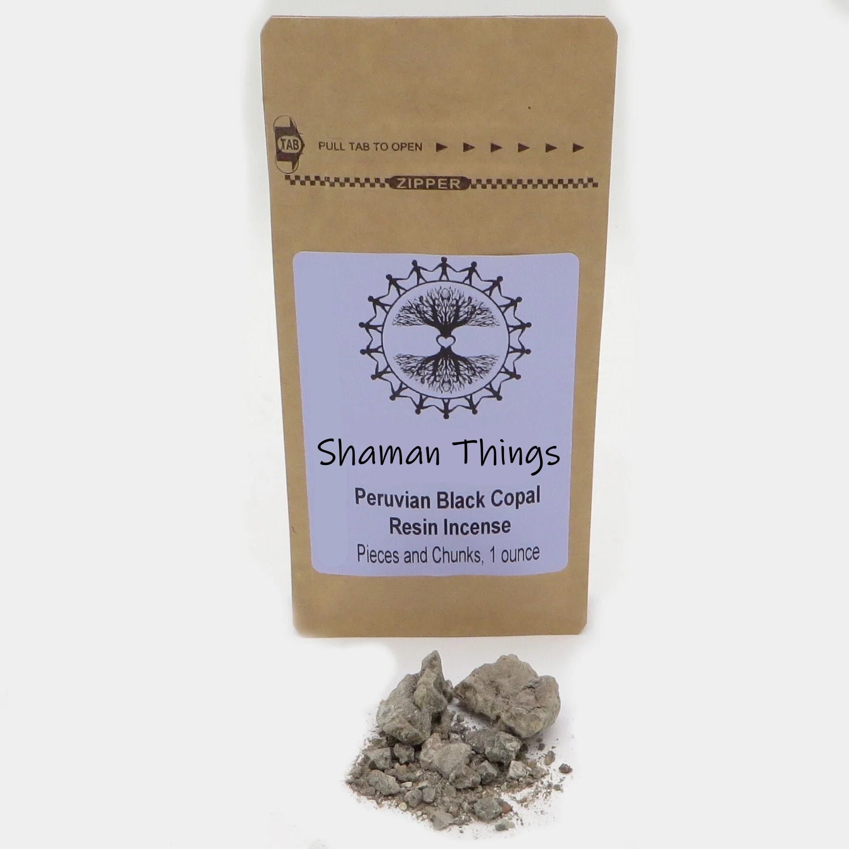 Peruvian Black Copal Resin Incense One Ounce - Shaman Things