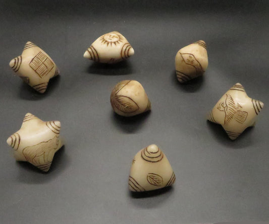 Peruvian Chumpi Khuya Apu Stones Set of 7 Alabaster / Caliza Stone hand crafted Sacred Valley CS2403 - Shaman Things