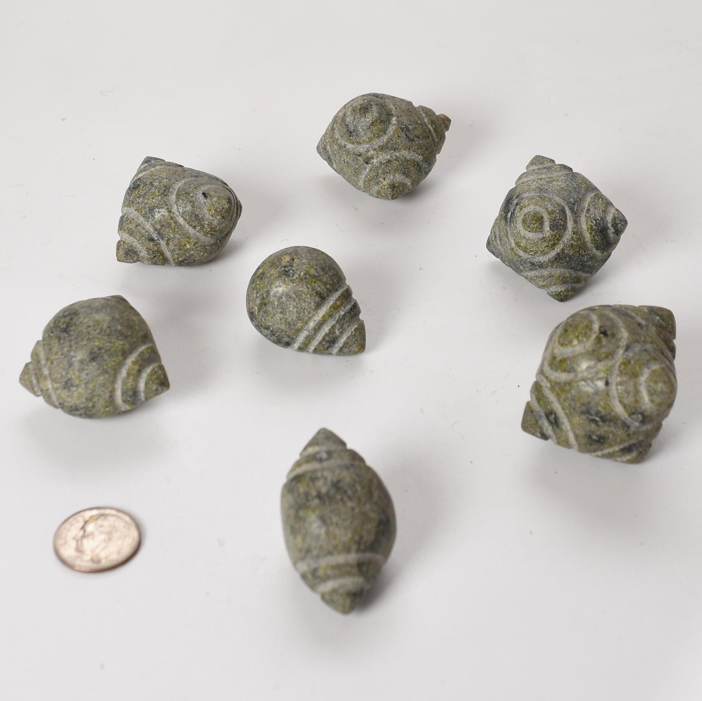 Peruvian Chumpi Khuya Apu Stones Set of 7 Serpentine hand crafted Sacred Valley CS52507 - Shaman Things