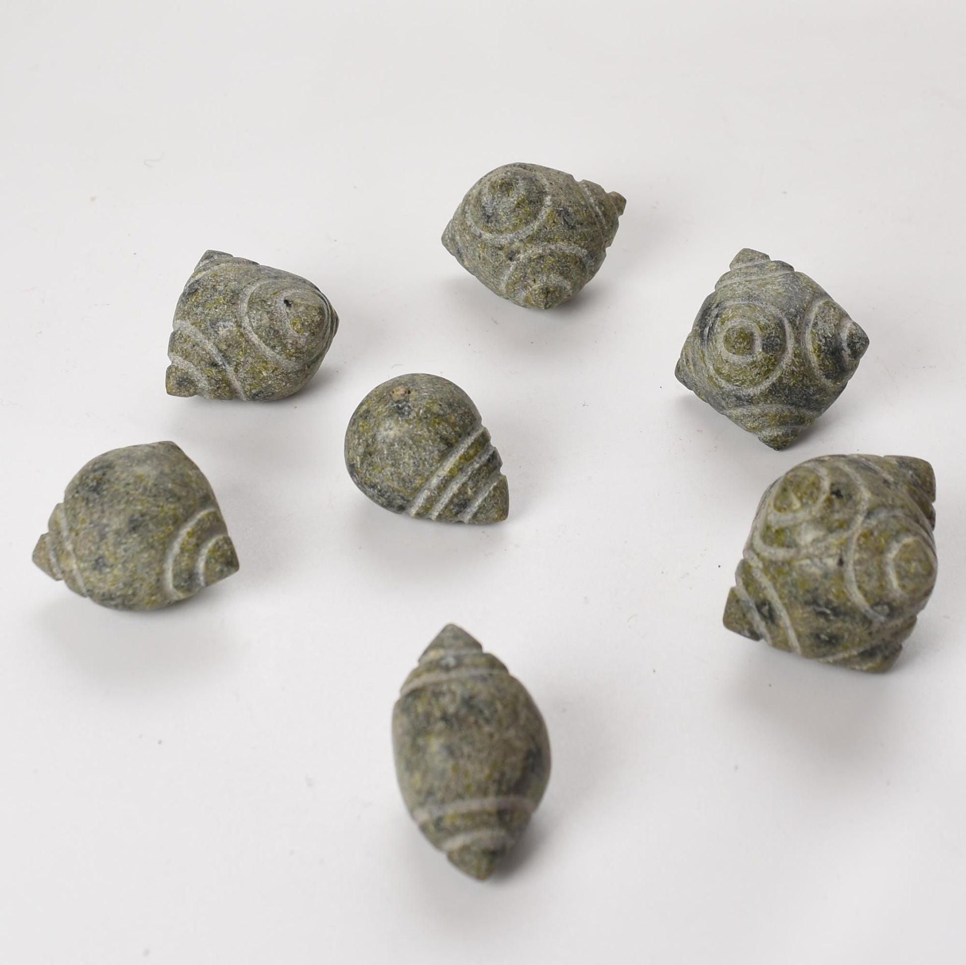 Peruvian Chumpi Khuya Apu Stones Set of 7 Serpentine hand crafted Sacred Valley CS52507 - Shaman Things