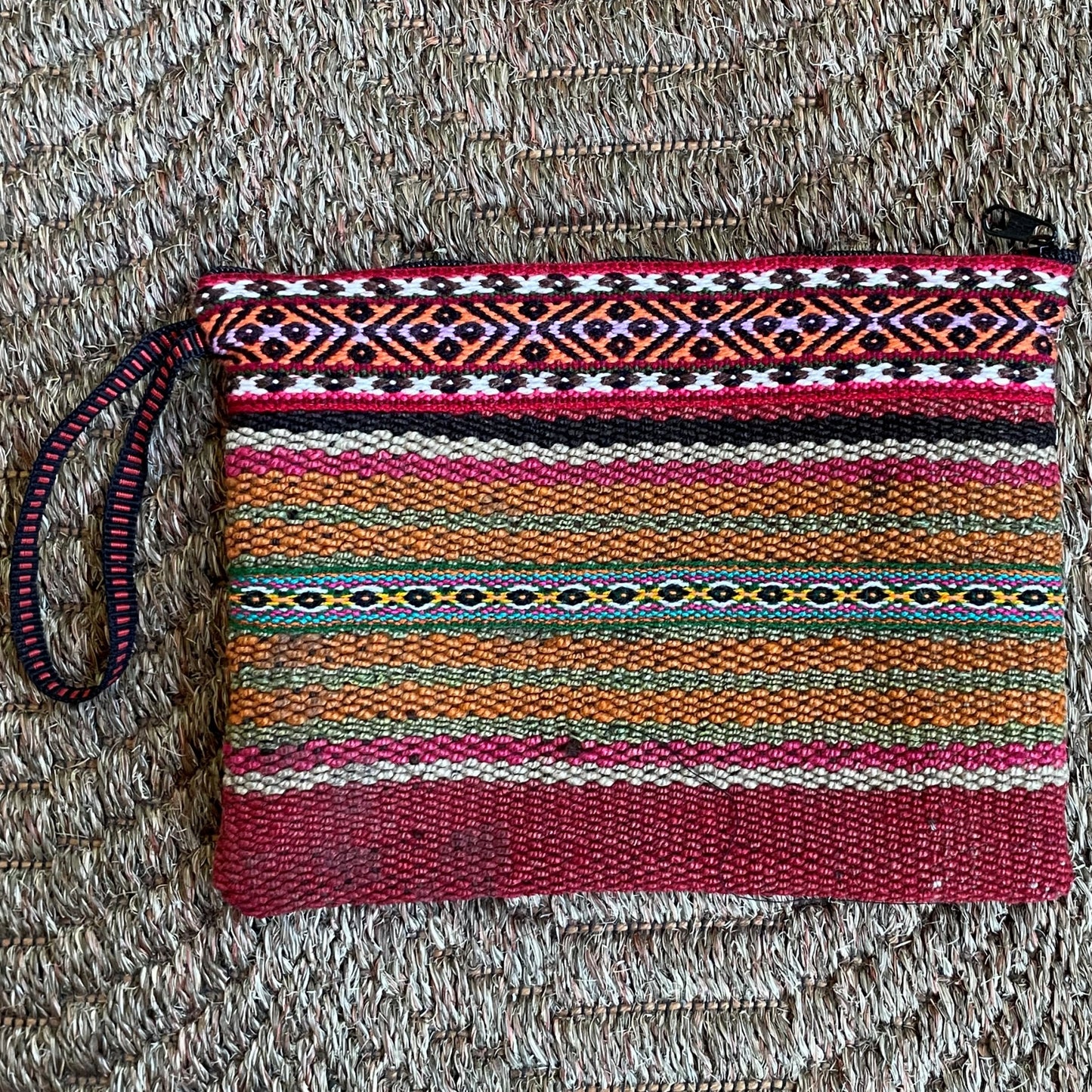 Peruvian Wool Clutch Purse Hand Bag Zippered Pouch Loom Woven Sacred Valley Peru CP302 - Shaman Things