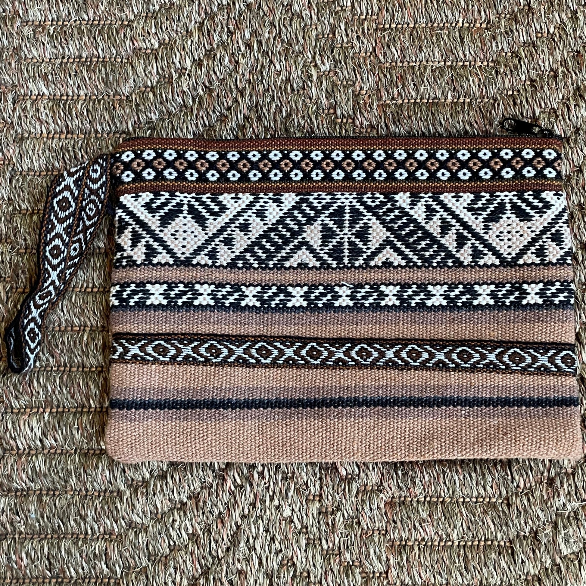 Peruvian Wool Clutch Purse Hand Bag Zippered Pouch Loom Woven Sacred Valley Peru CP312 - Shaman Things