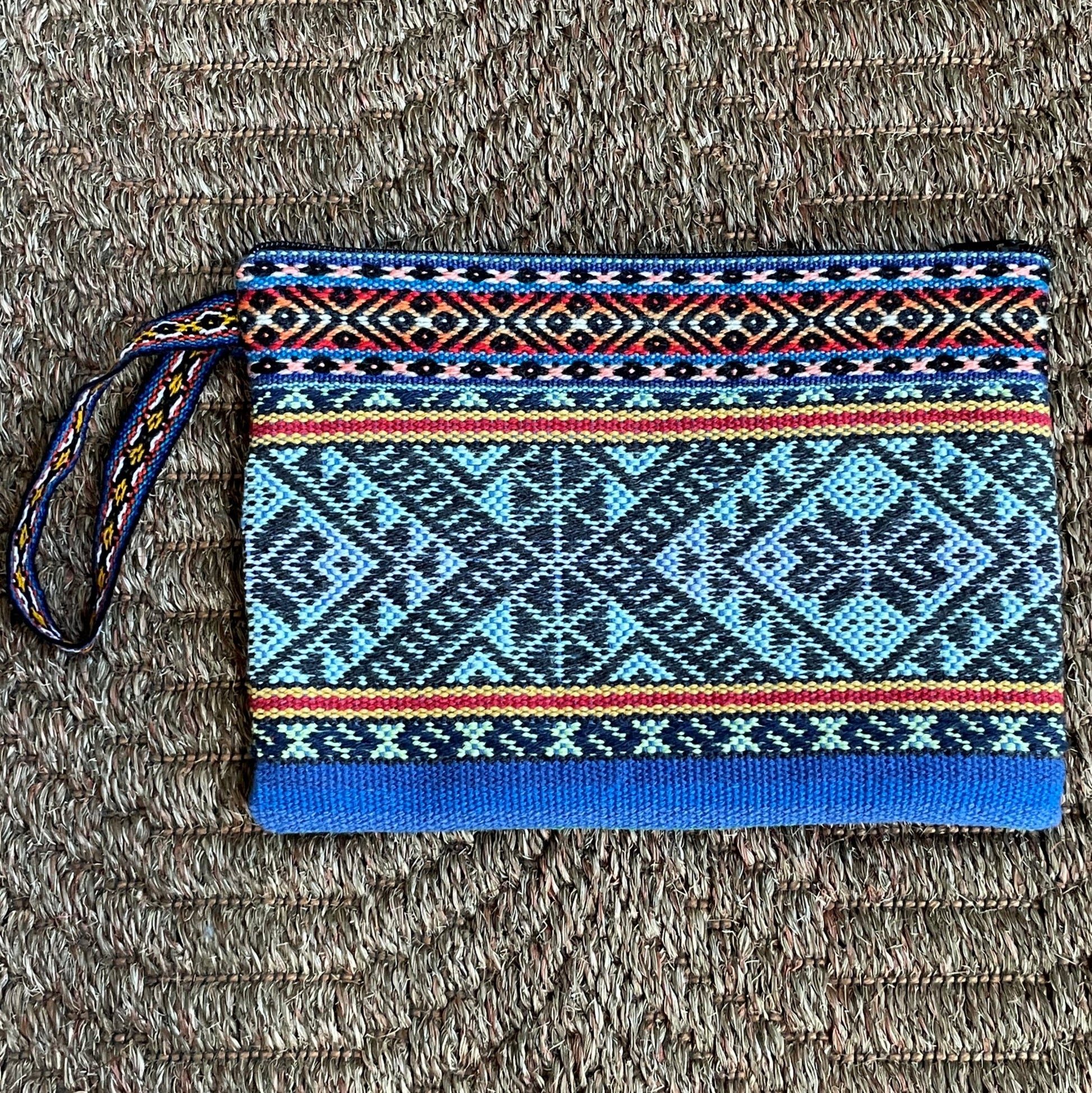 Peruvian Wool Clutch Purse Hand Bag Zippered Pouch Loom Woven Sacred Valley Peru CP313 - Shaman Things