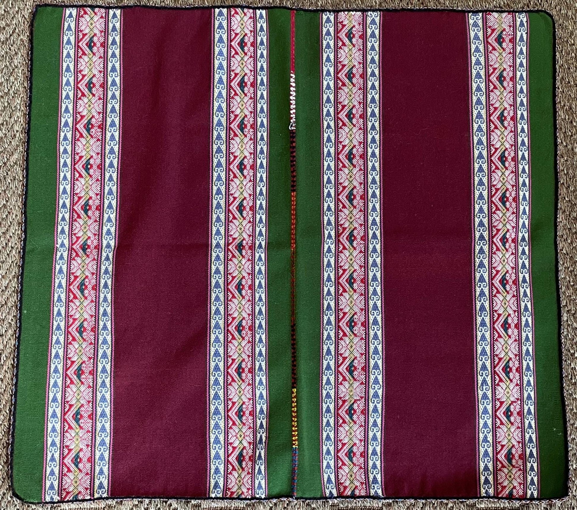 Q'ero Mestana Mesa Altar Ritual Cloth Handwoven on Loom Andean Textile Sacred Valley Peru 52501 - Shaman Things