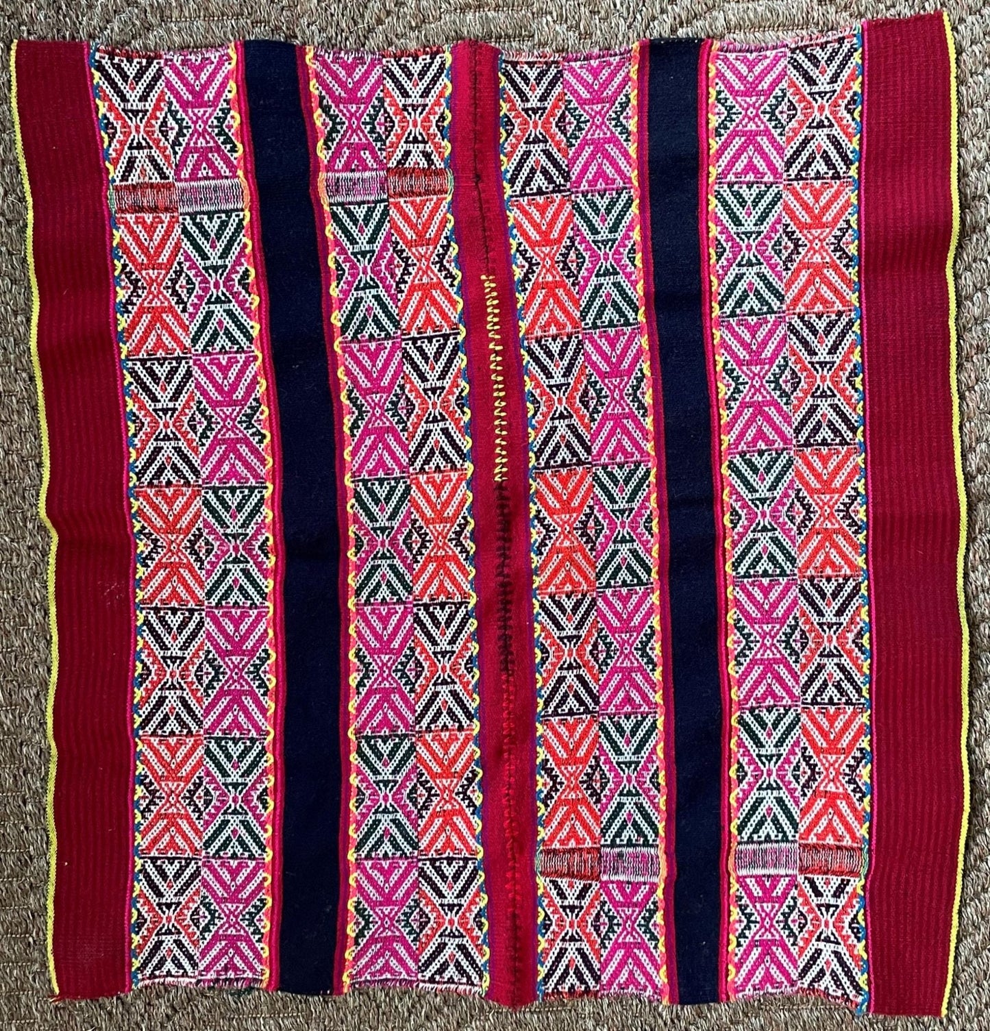 Q'ero Mestana Mesa Altar Ritual Cloth Handwoven on Loom Andean Textile Sacred Valley Peru 52509 - Shaman Things