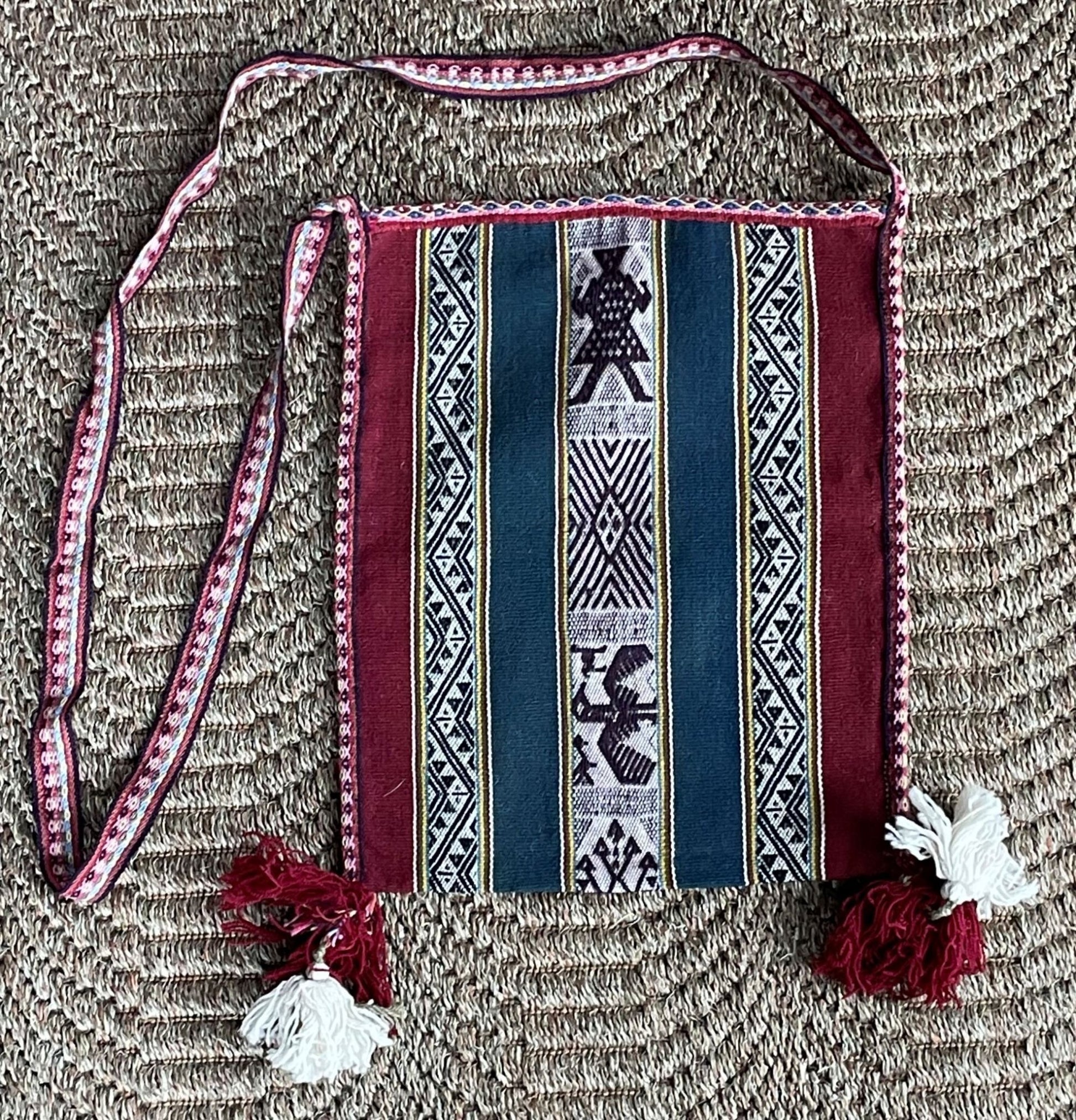 Q'ero Mestana Mesa Cloth Shoulder Bag Handwoven on loom Andean Textile Sacred Valley Peru PF20232 - Shaman Things