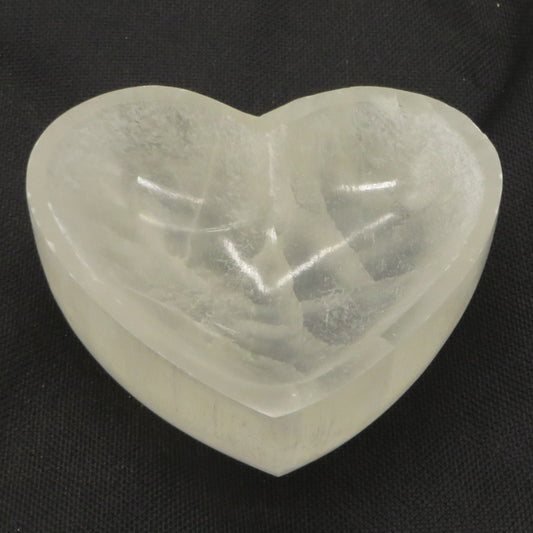Selenite Crystal Heart Bowl 4" by 4"