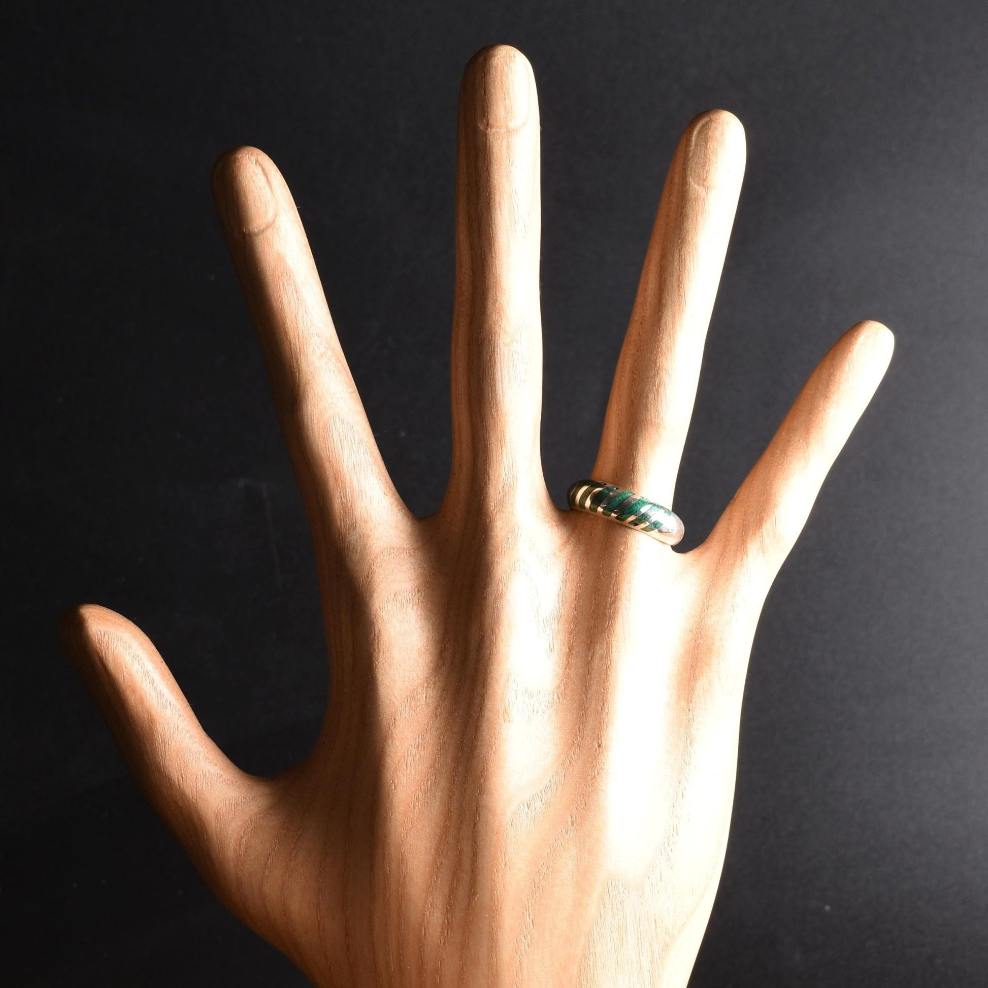 Seven Chakras Ring Size 8 Peru 950 Silver and Stone Inlay Sacred Valley R52513 - Shaman Things