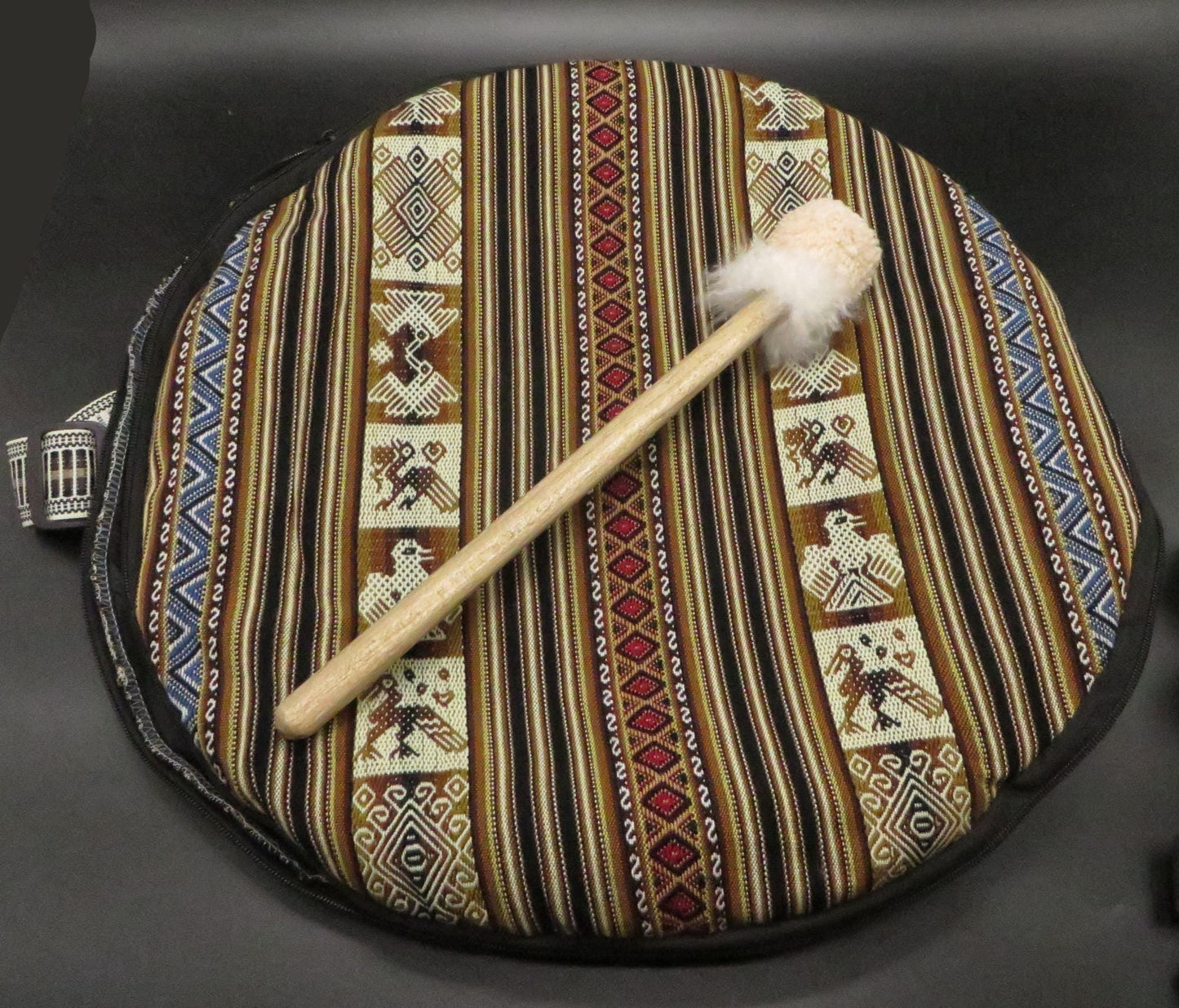 Shaman Drum Hand Made and Hand Painted Jaguar Made in Sacred Valley Peru - Shaman Things