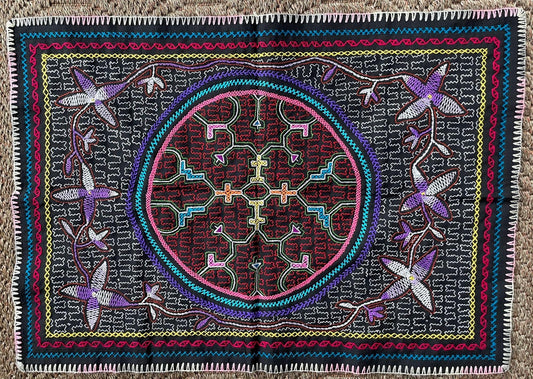 Shipibo Hand Embroidered Tapestry Altar Cloth Ayahuasca 21" x 29" PF2309 - Shaman Things