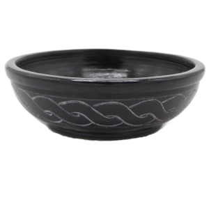 Carved Pattern Soapstone Smudge and Incense Bowl ST5E