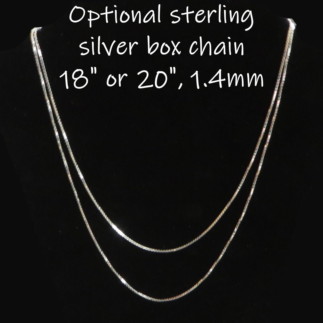 Sterling Silver Box Chain 1.4mm 18 and 20 inch lengths - Shaman Things