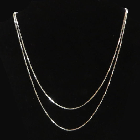 Sterling Silver Box Chain 1.4mm 18 and 20 inch lengths - Shaman Things