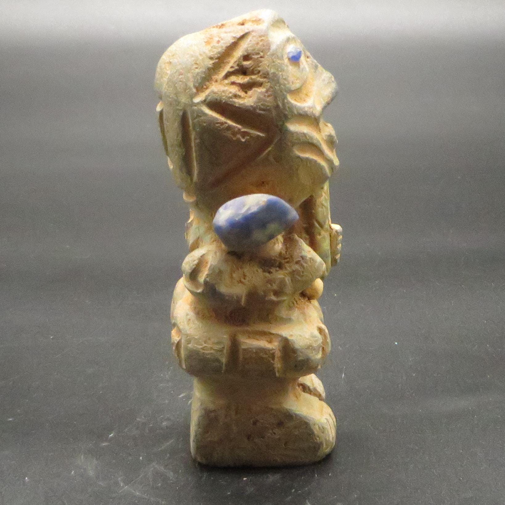 Stone carving San Pedro Huachuma Shaman hand crafted Sacred Valley Peru P24 - 16 - Shaman Things