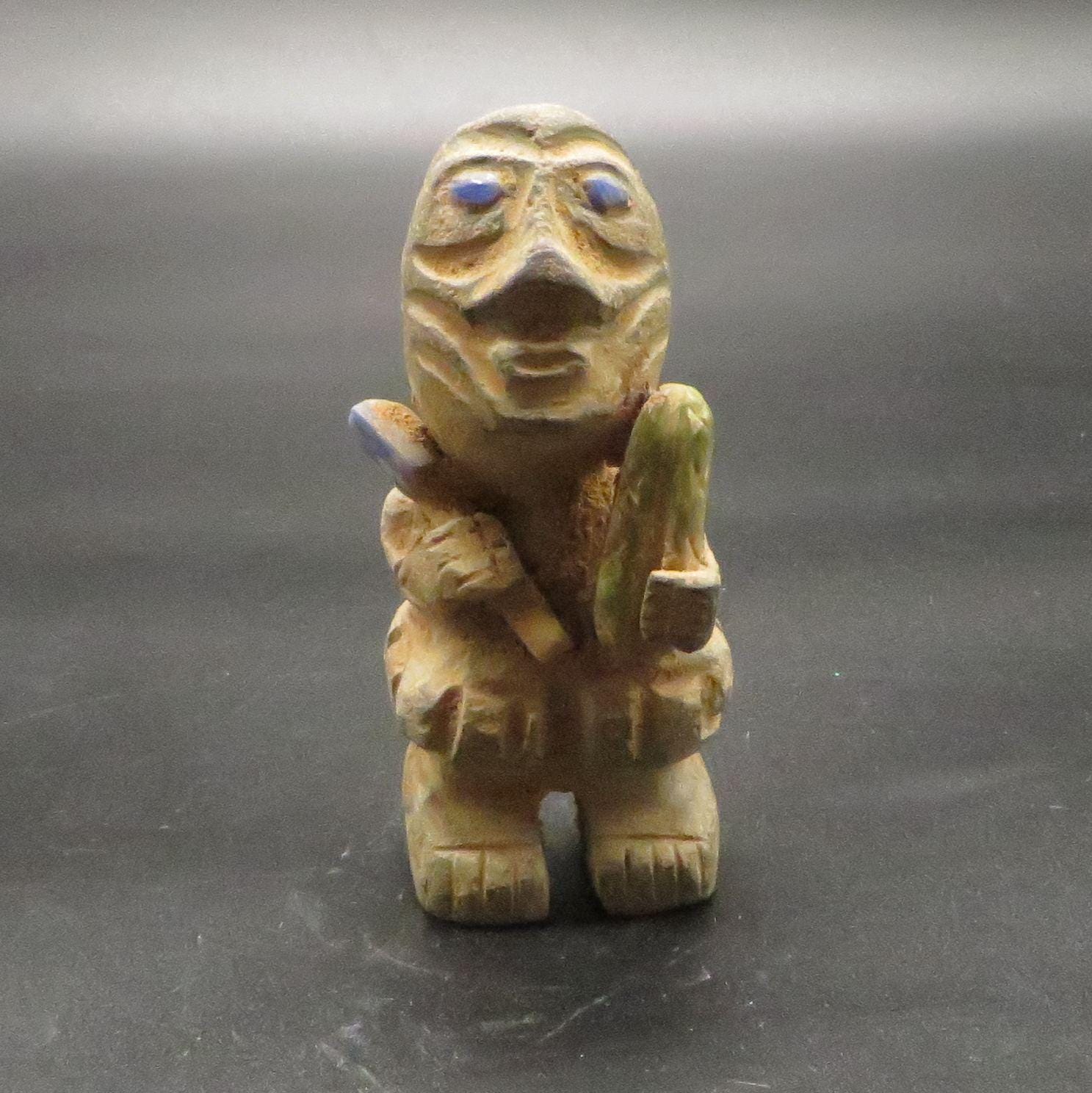 Stone carving San Pedro Huachuma Shaman hand crafted Sacred Valley Peru P24 - 16 - Shaman Things